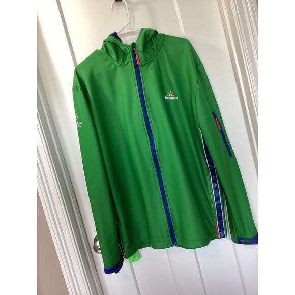 Heineken Men Uefa Champions League Water Resistant Hooded Full Zip Jacket large - Picture 1 of 11